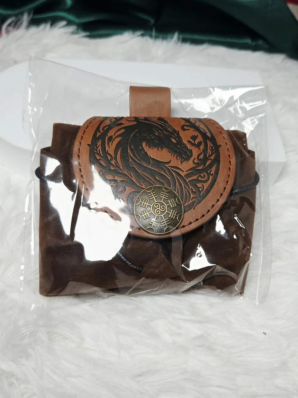 Dragon Medieval Belt Pouch Viking Dice Bag Renaissance Faire LARP Fantasy Quest